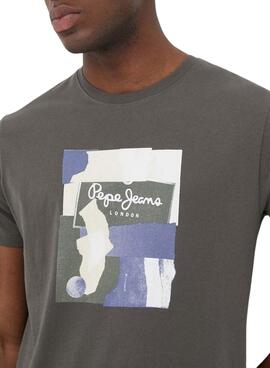 T-Shirt Pepe Jeans Oldwide Cinza para Homem