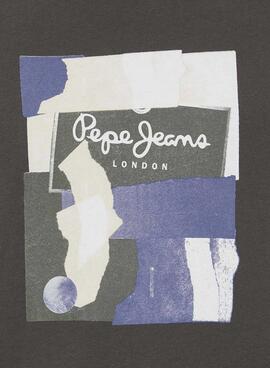 T-Shirt Pepe Jeans Oldwide Cinza para Homem