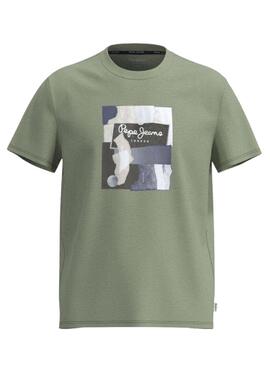 T-Shirt Pepe Jeans Oldwide Verde para Homem