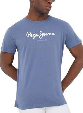 T-Shirt Pepe Jeans Eggo Azul para Homem