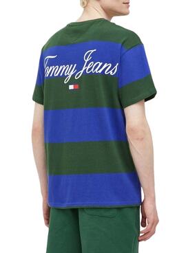 T-Shirt Tommy Jeans Serif Azul Marinho para Homem