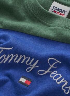 T-Shirt Tommy Jeans Serif Azul Marinho para Homem