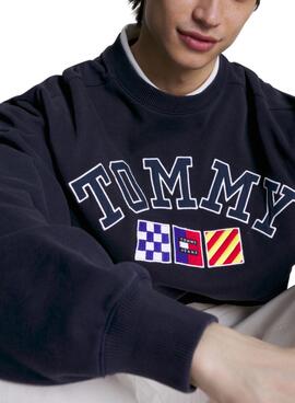 Sweat Tommy Jeans Archive Azul Marinho para Homem