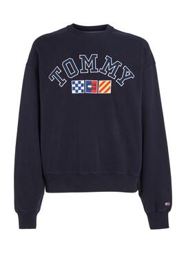 Sweat Tommy Jeans Archive Azul Marinho para Homem