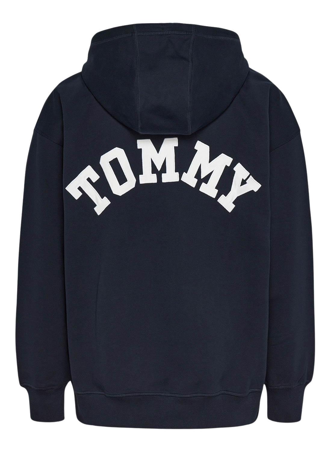 Sweat Tommy Jeans Zip Azul Marinho para Homem