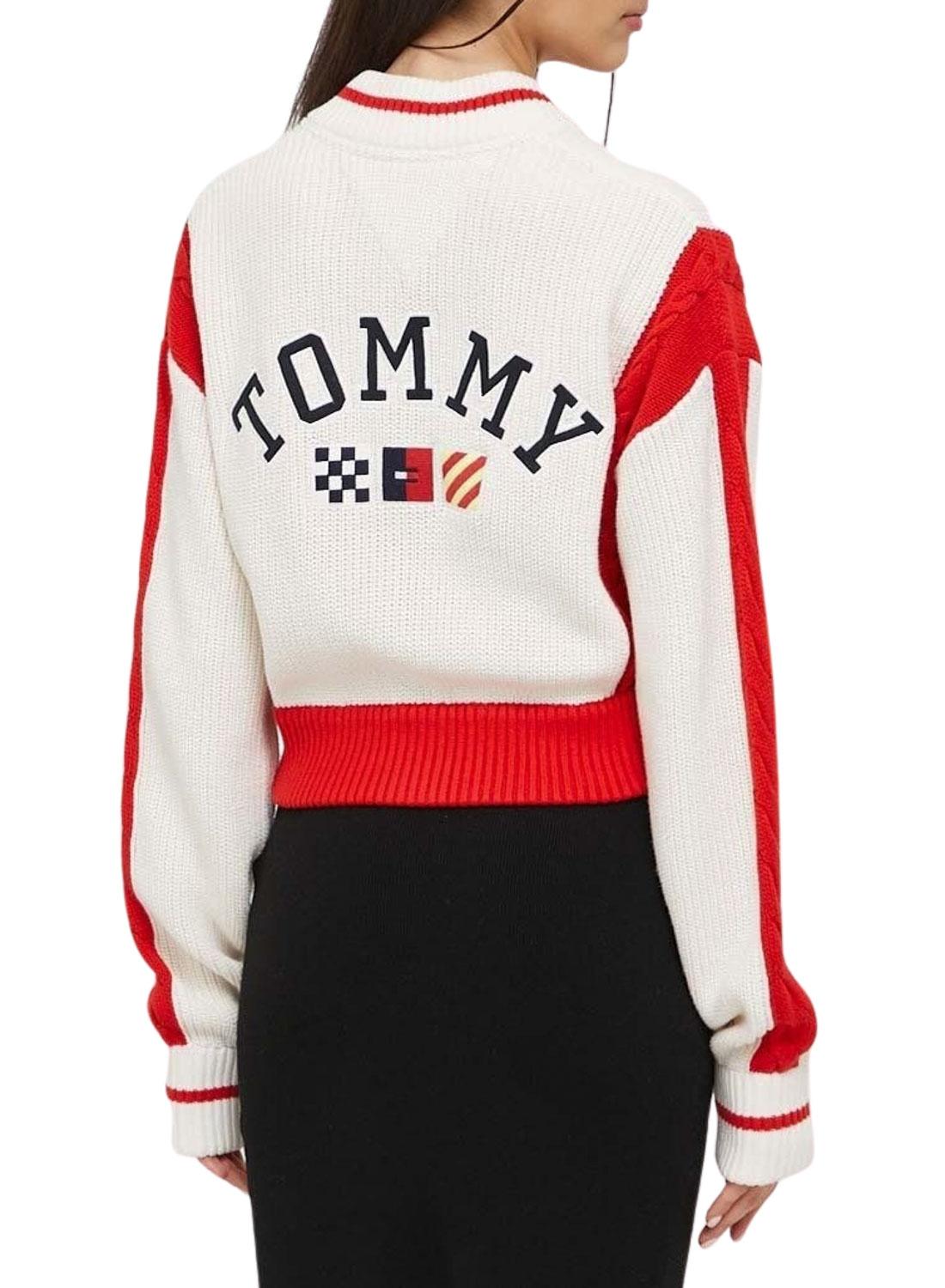 Casaca Tommy Jeans Bombardeiro Branco para Mulher