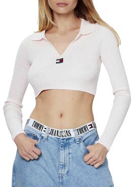 Camisola Tommy Jeans Badge Branco para Mulher