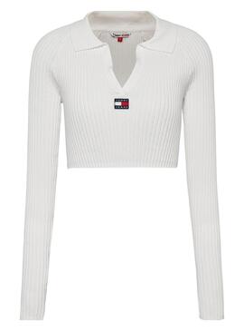 Camisola Tommy Jeans Badge Branco para Mulher