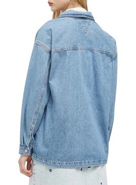 Overshirt Tommy Jeans Denim Azul para Mulher