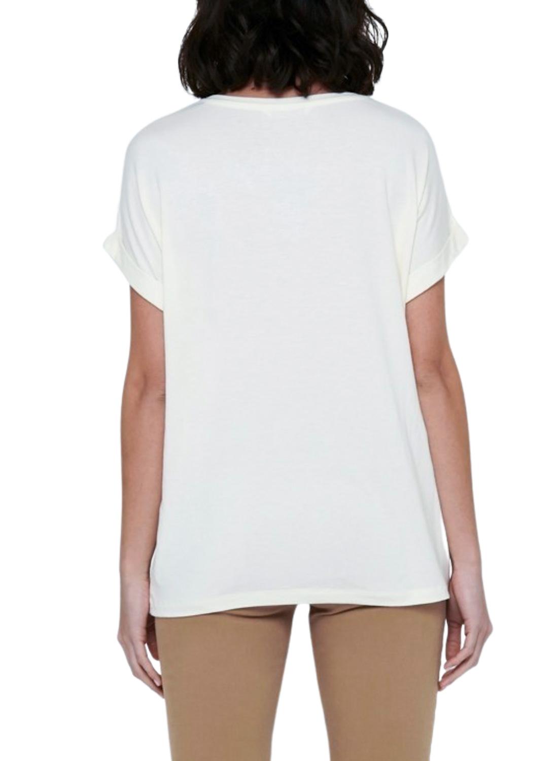 T-Shirt Only Moster Branco Beige para Mulher