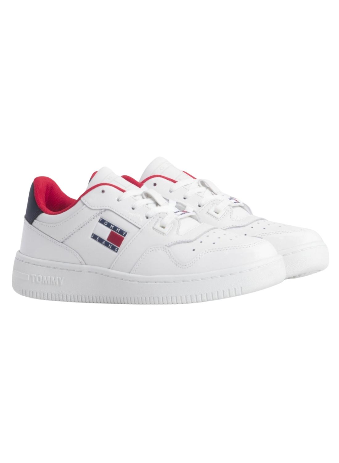 Sapatilhas Tommy Jeans Retro Basket Branco Mulher