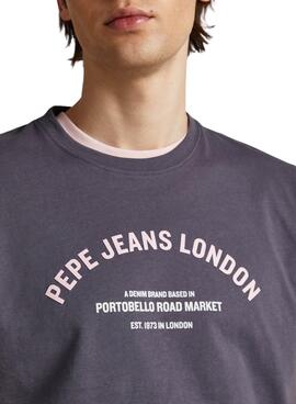 T-Shirt Pepe Jeans Waddon Cinza para Homem