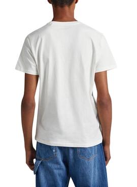 T-Shirt Pepe Jeans Waddon Branco para Homem