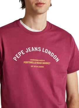 T-Shirt Pepe Jeans Waddon Vermelho para Homem