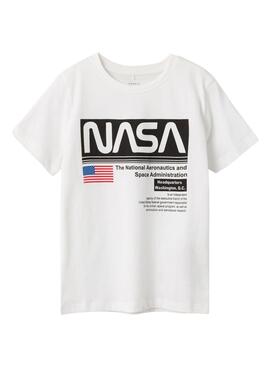 T-Shirt Name It Jacues Nasa Branco para Menino