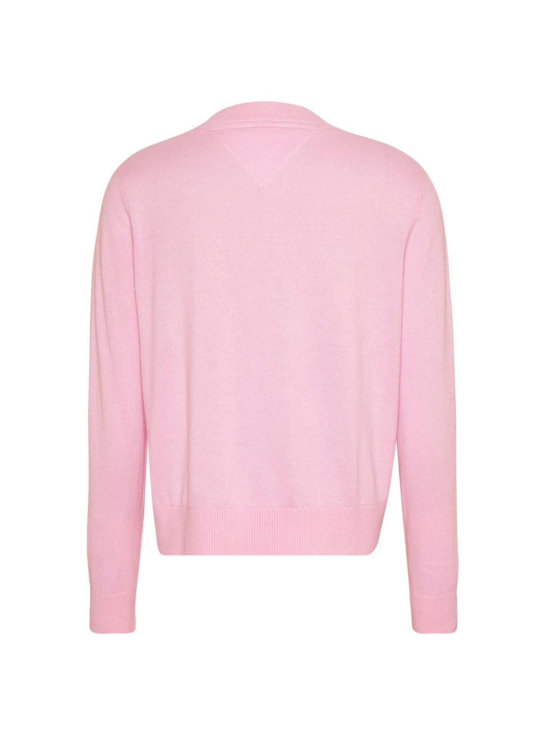 Camisola Tommy Jeans Essential Crew Rosa para Mulher