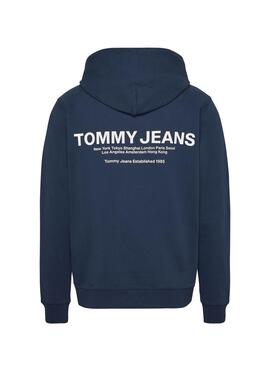 Sweat Tommy Jeans Entry Graphic Azul Marinho Homem