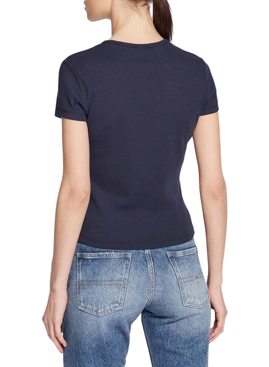 T-Shirt Tommy Jeans Essential Azul Marinho para Mulher