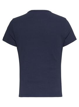T-Shirt Tommy Jeans Essential Azul Marinho para Mulher