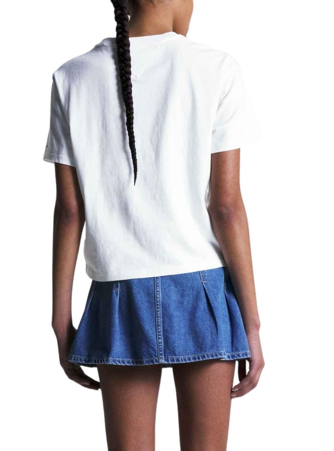 T-Shirt Tommy Jeans Classic Luxe 2 Branco Mulher