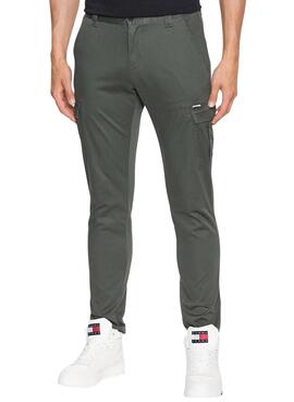 Calças Tommy Jeans Scanton Cargo Verde Homem