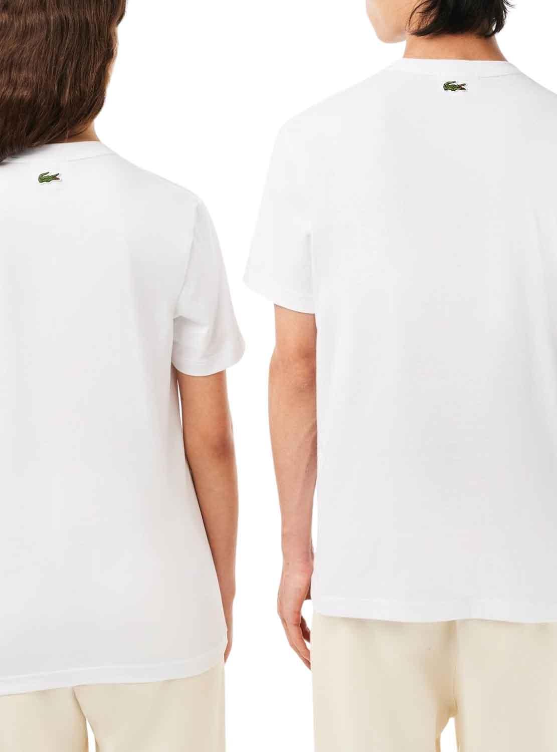 T-Shirt Lacoste Efeito 3D Branco Homem Mulher