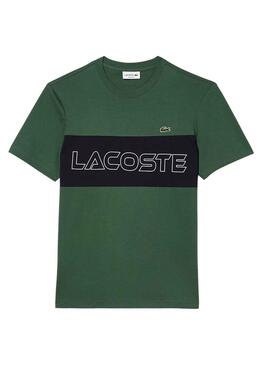 T-Shirt Lacoste Cor Block Verde para Homem