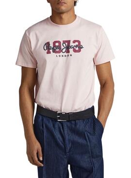 T-Shirt Pepe Jeans Lobo Rosa para Homem