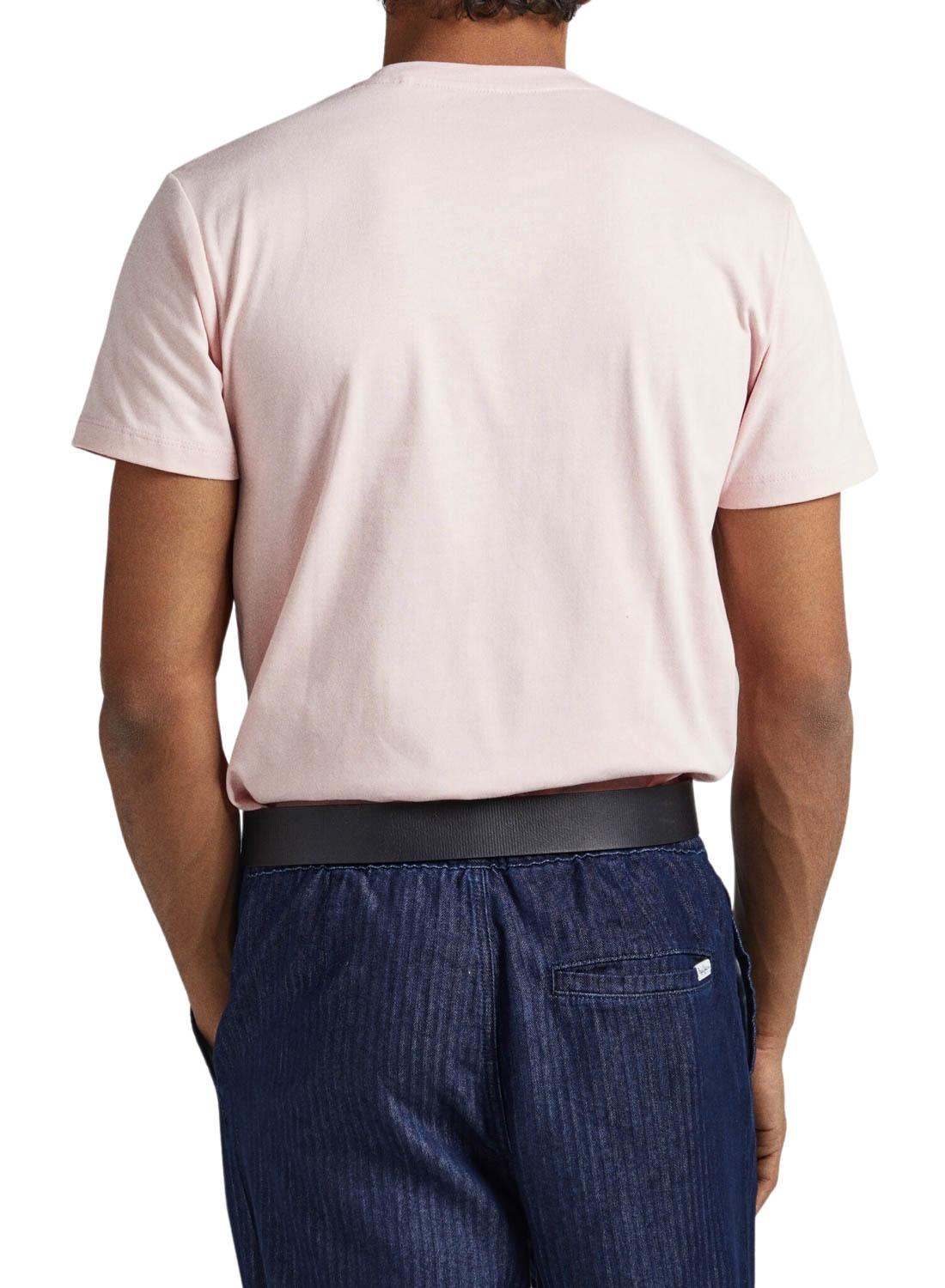 T-Shirt Pepe Jeans Lobo Rosa para Homem