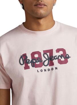 T-Shirt Pepe Jeans Lobo Rosa para Homem