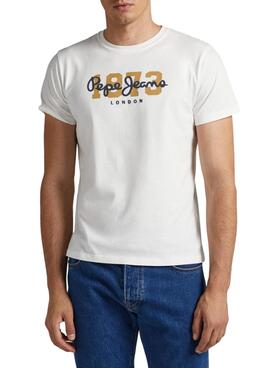 T-Shirt Pepe Jeans Lobo Branco para Homem