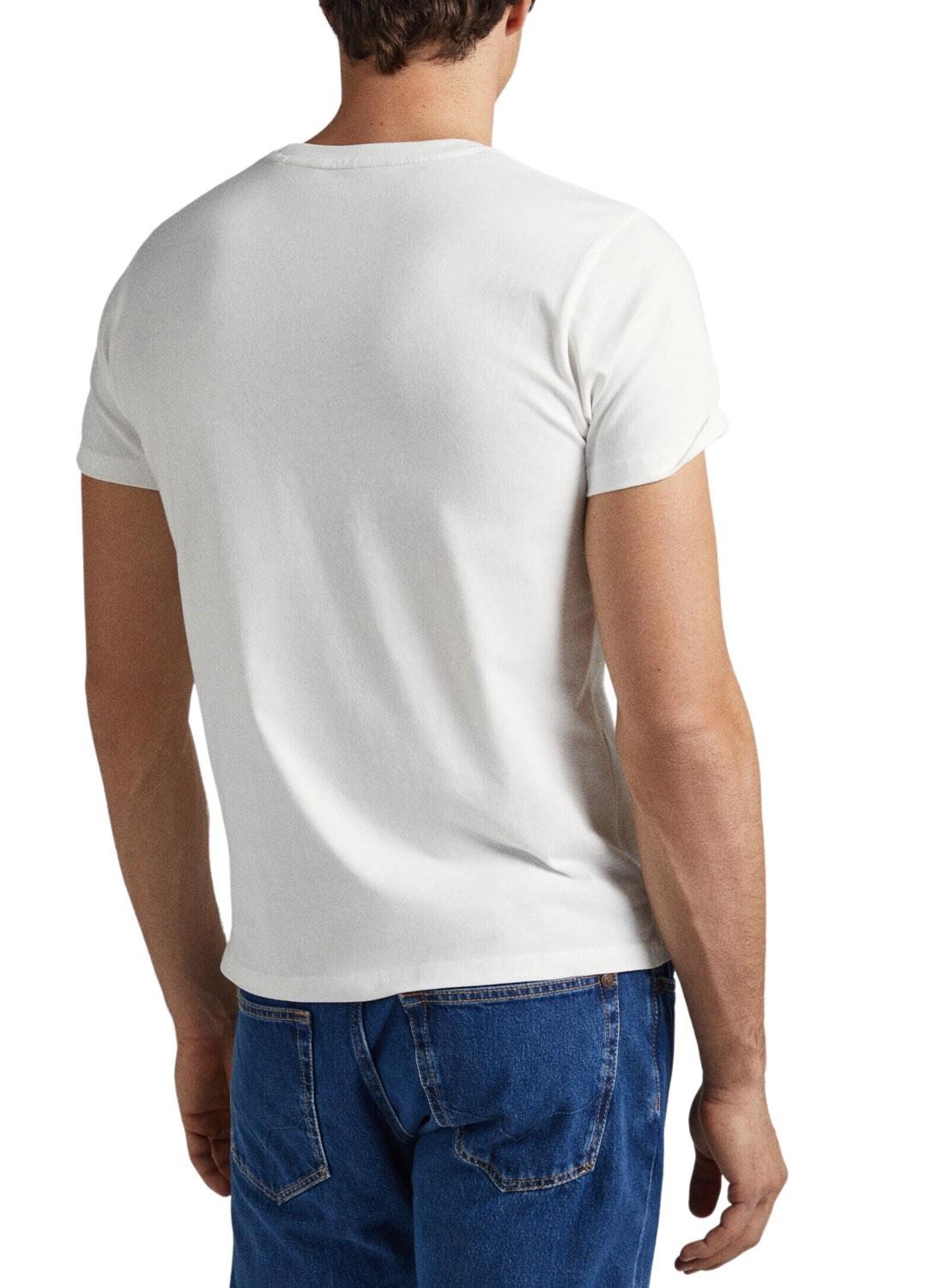 T-Shirt Pepe Jeans Lobo Branco para Homem