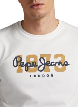 T-Shirt Pepe Jeans Lobo Branco para Homem