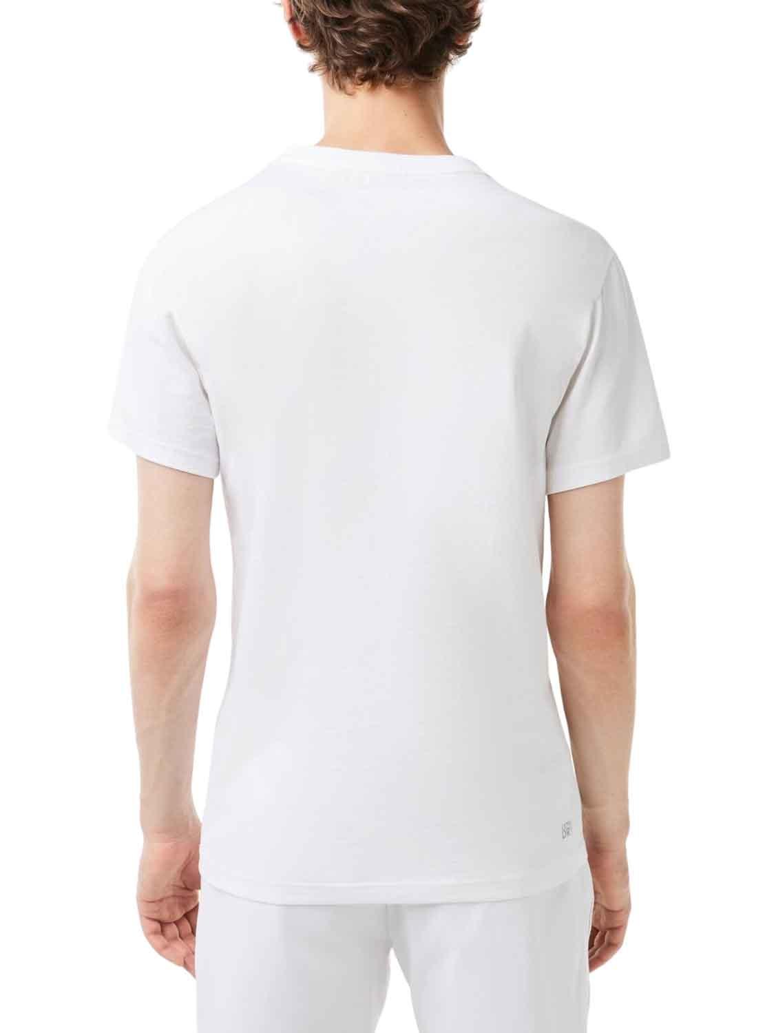 T-Shirt Lacoste Sport Knitted Branco para Homem