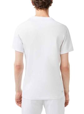 T-Shirt Lacoste Sport Knitted Branco para Homem