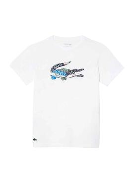 T-Shirt Lacoste Sport Knitted Branco para Homem