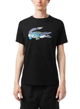 T-Shirt Lacoste Sport Knitted Preto para Homem