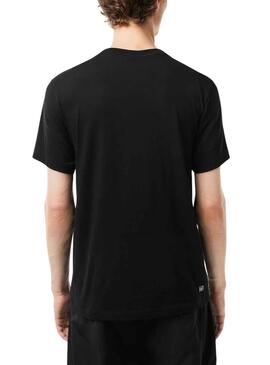 T-Shirt Lacoste Sport Knitted Preto para Homem