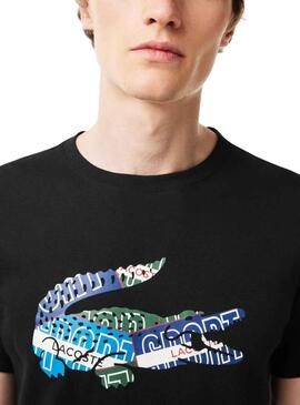 T-Shirt Lacoste Sport Knitted Preto para Homem