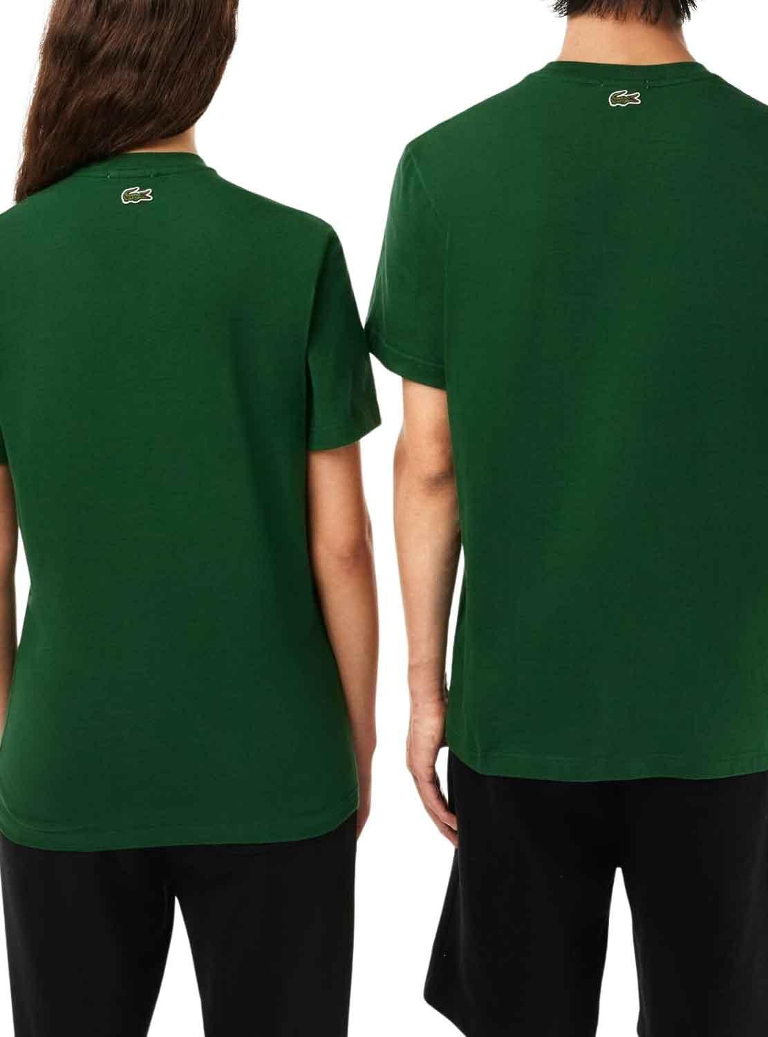 T-Shirt Lacoste Runs Large Verde Homem Mulher