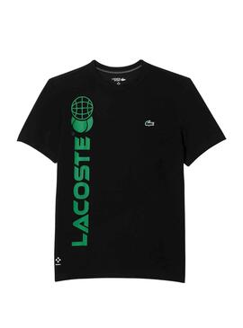 T-Shirt Lacoste Daniil Medvedev Preto Homem