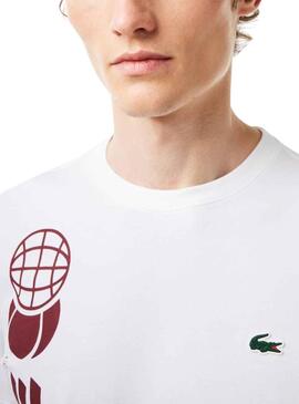 T-Shirt Lacoste Daniil Medvedev Branco Homem