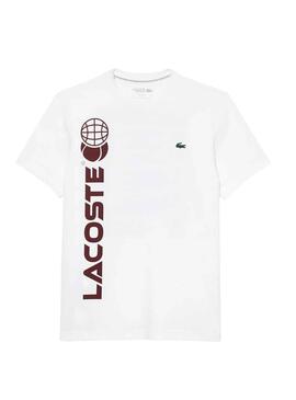 T-Shirt Lacoste Daniil Medvedev Branco Homem