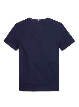 T-Shirt Tommy Hilfiger Logo Azul Marinho Menino