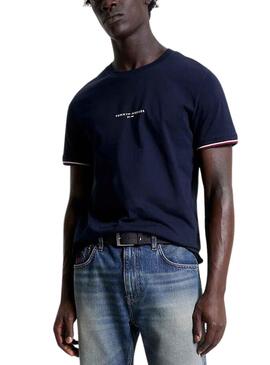 T-Shirt Tommy Hilfiger Tipped Azul Marinho para Homem