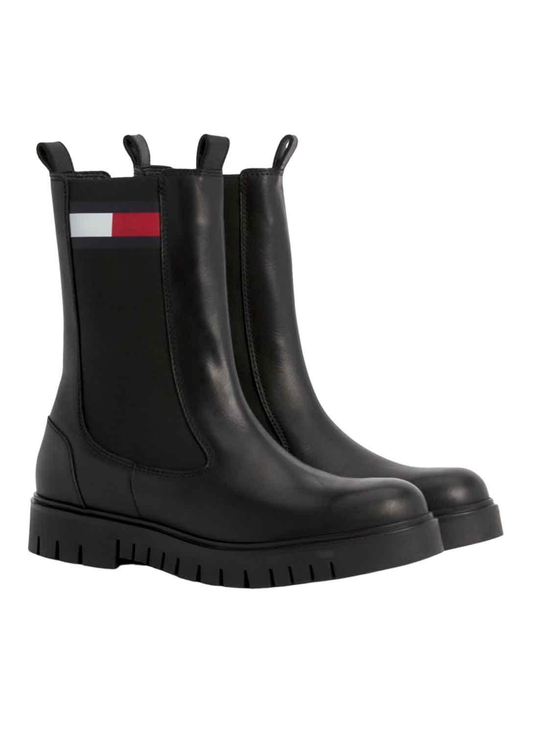 Botas Tommy Jeans Long Chelsea Preto Mulher