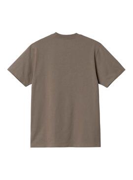 T-Shirt Carhartt Script Marrom para Homem