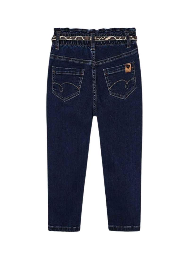 Calças Mayoral Largo Denim Cinto para Menina