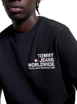 T-Shirt Tommy Jeans Entry Concerto Preto Homem