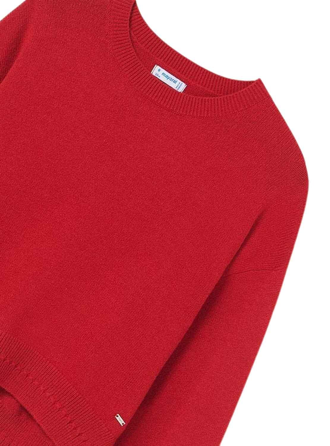 Camisola Mayoral Tricot Básico Vermelho para Menina